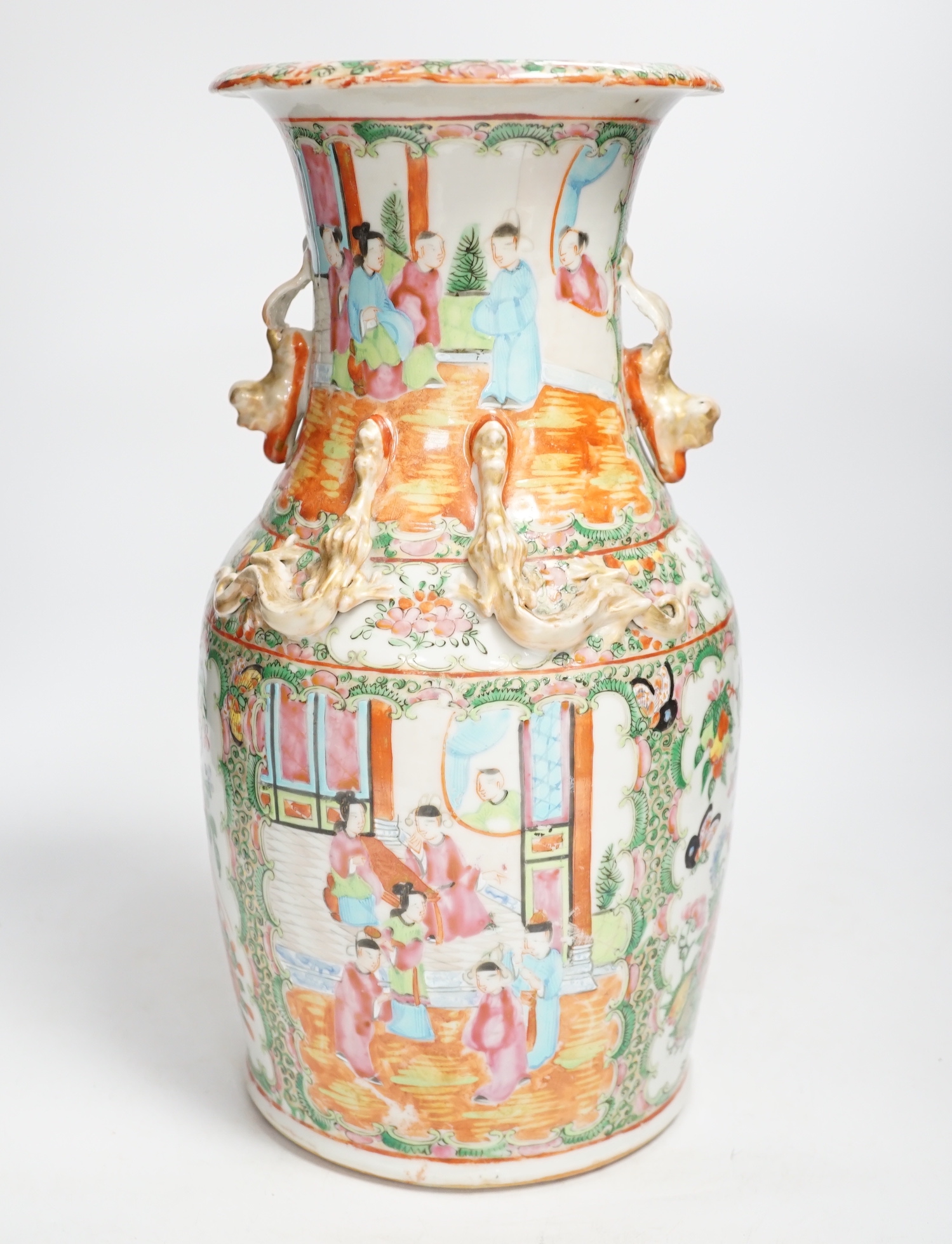 A 19th-century Chinese famille rose vase, 35cms